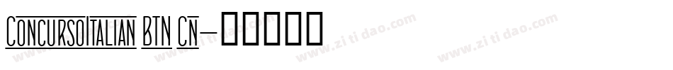 ConcursoItalian BTN Cn字体转换